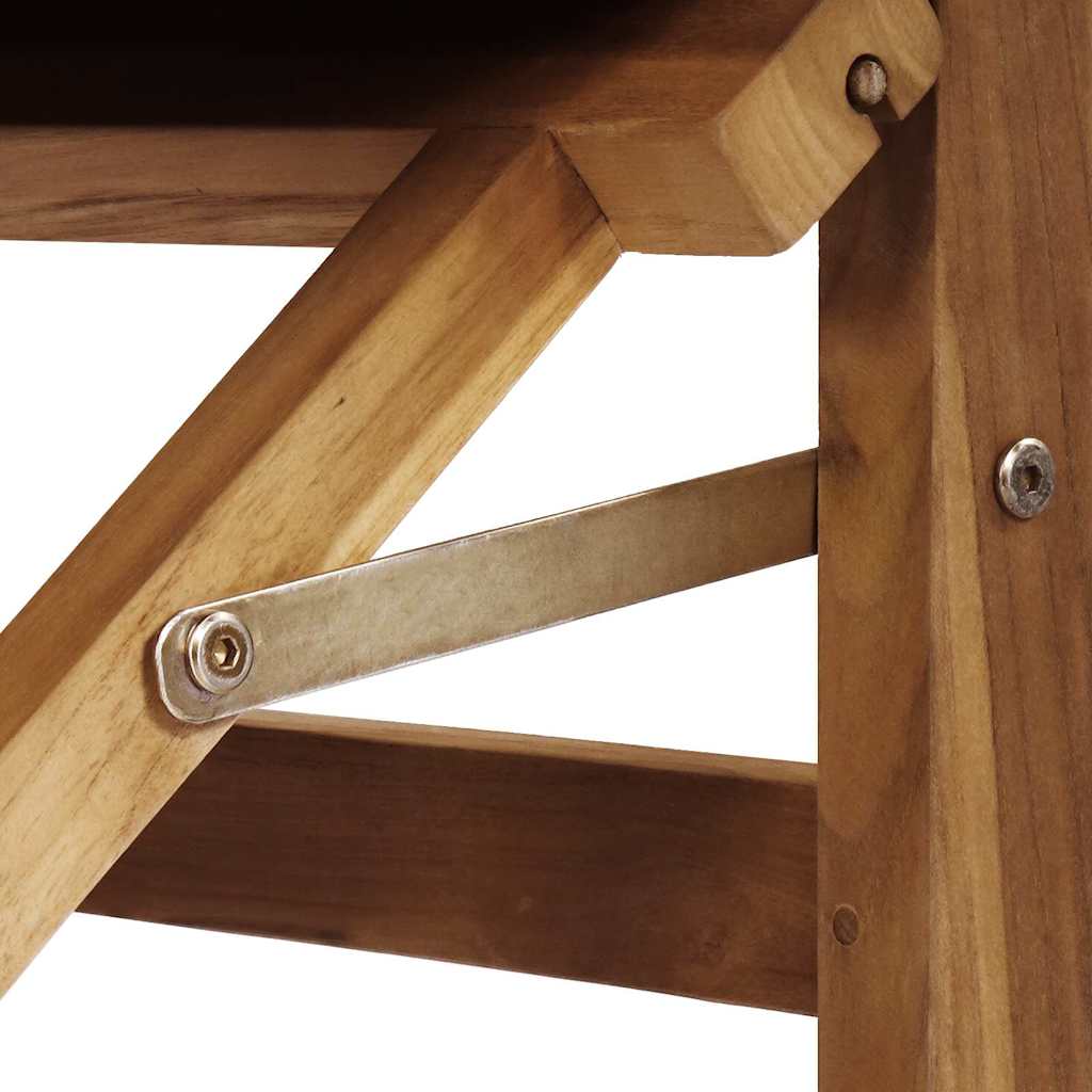 Folding Director's Chair Grey 56 x 54 x 87 cm Solid Teak Wood