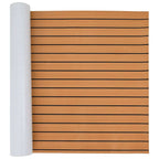Boat Mat Brown with Black Lines 240 x 90 x 0.5 cm EVA