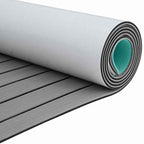 Boat Mat Striped Light Grey with Black 240 x 90 x 0.5 cm EVA