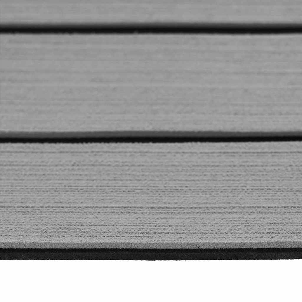 Boat Mat Striped Light Grey with Black 240 x 90 x 0.5 cm EVA