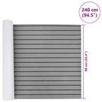 Boat Mat Striped Light Grey with Black 240 x 90 x 0.5 cm EVA