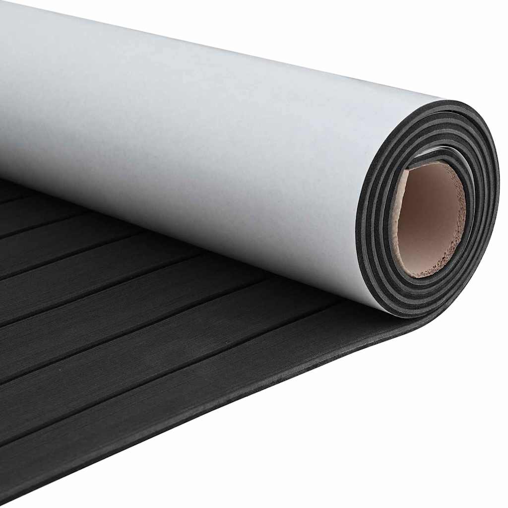 Boat Mat Striped Dark Grey with Black 240 x 90 x 0.5 cm EVA