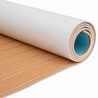 Boat Mat Striped Brown with White 240 x 90 x 0.5 cm EVA
