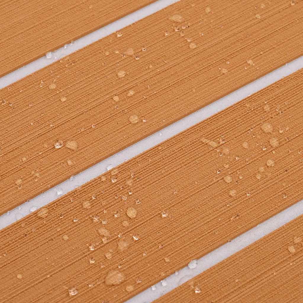 Boat Mat Striped Brown with White 240 x 90 x 0.5 cm EVA