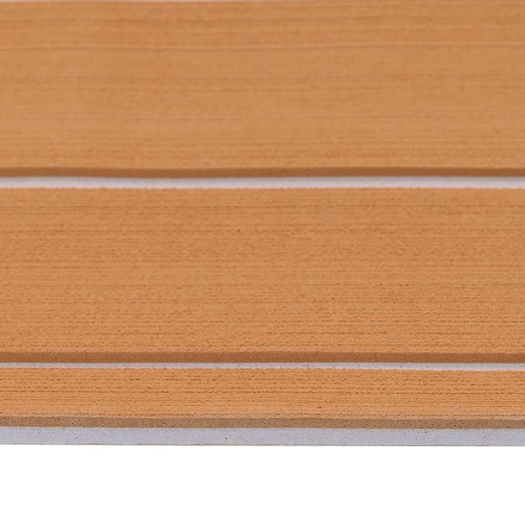 Boat Mat Striped Brown with White 240 x 90 x 0.5 cm EVA