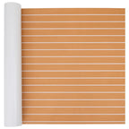 Boat Mat Striped Brown with White 240 x 90 x 0.5 cm EVA