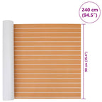 Boat Mat Striped Brown with White 240 x 90 x 0.5 cm EVA
