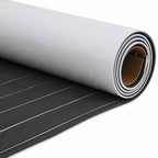 Boat Mat Striped Dark Grey with White 240 x 90 x 0.5 cm EVA