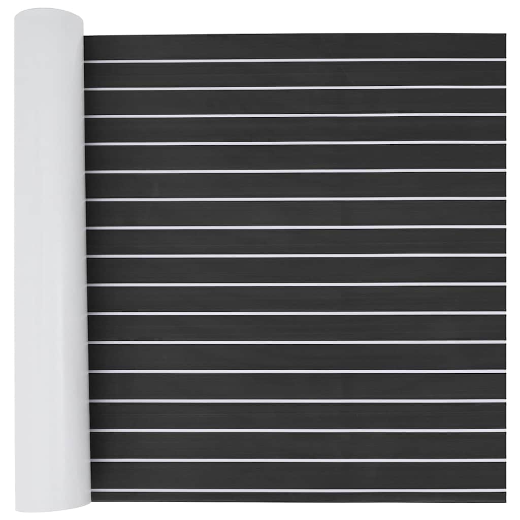 Boat Mat Striped Dark Grey with White 240 x 90 x 0.5 cm EVA