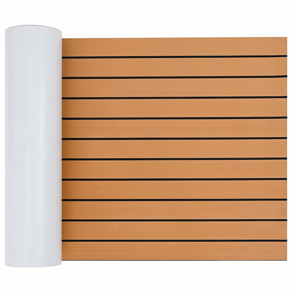 Boat Mat Striped Brown with Black 240 x 60 x 0.5 cm EVA