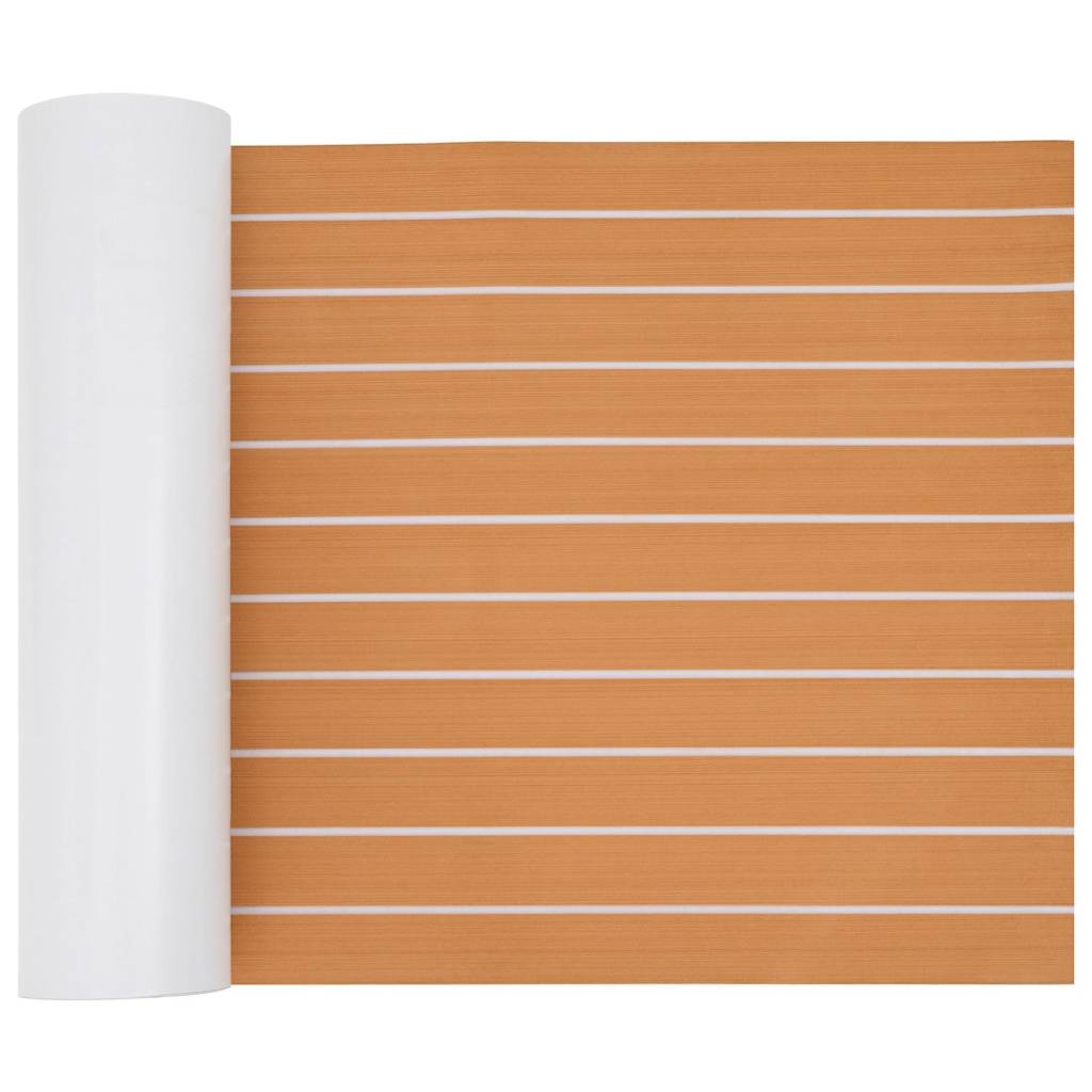 Boat Mat Striped Brown with White 240 x 60 x 0.5 cm EVA