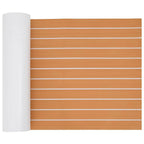 Boat Mat Striped Brown with White 240 x 60 x 0.5 cm EVA