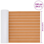 Boat Mat Striped Brown with White 240 x 60 x 0.5 cm EVA
