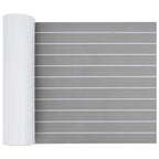 Boat Mat Striped Light Grey with White 240 x 60 x 0.5 cm EVA