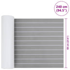 Boat Mat Striped Light Grey with White 240 x 60 x 0.5 cm EVA
