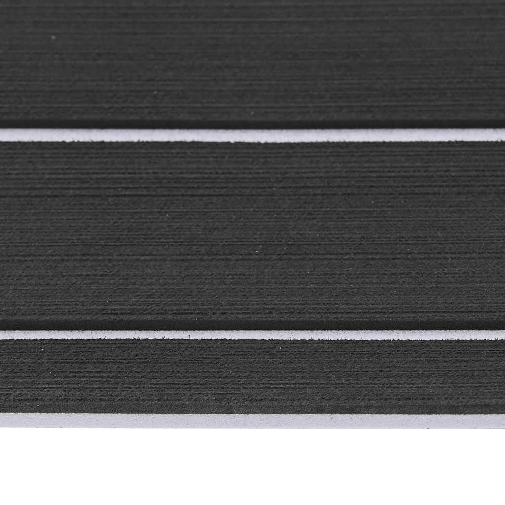 Boat Mat Striped Dark Grey with White 240 x 60 x 0.5 cm EVA