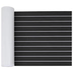 Boat Mat Striped Dark Grey with White 240 x 60 x 0.5 cm EVA