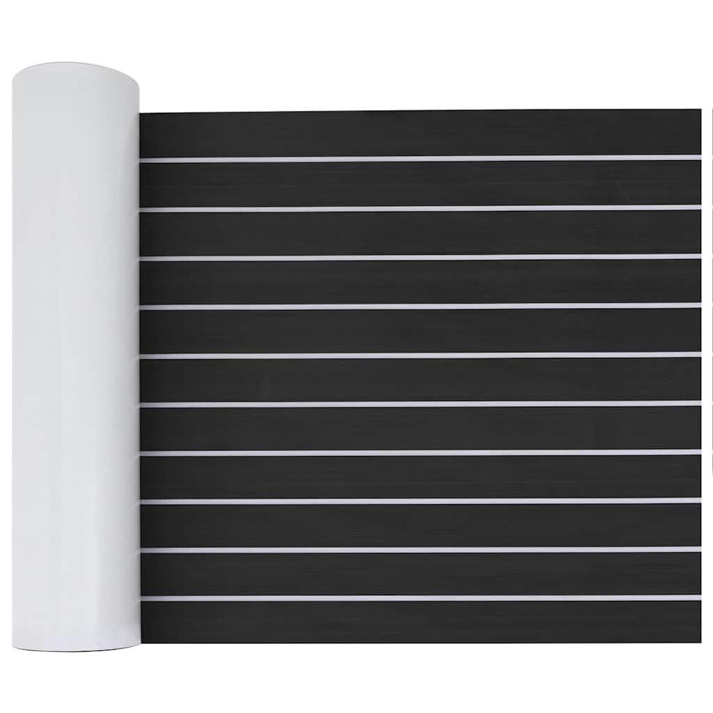 Boat Mat Striped Dark Grey with White 240 x 60 x 0.5 cm EVA