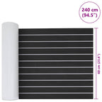 Boat Mat Striped Dark Grey with White 240 x 60 x 0.5 cm EVA