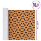 Boat Mat Harlequin Brown with Black 190 x 70 x 0.5 cm EVA