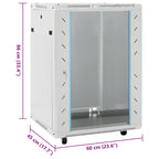 15U Network Cabinet 19" IP20 Grey 60x45x86 cm
