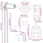 19 Piece Roller Blind Fittings 18 mm