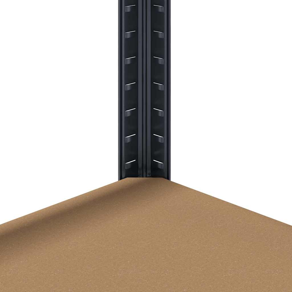 4-Layer Storage Shelves 4 Pcs Steel&Engineered Wood