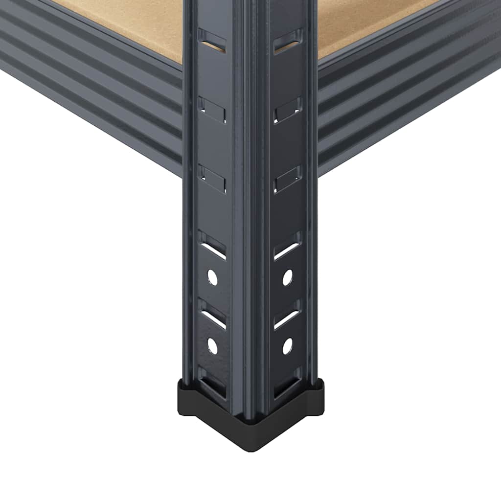 4-Layer Storage Shelves 4 Pcs Steel&Engineered Wood