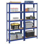 4-Layer Storage Shelves 4 Pcs Steel&Engineered Wood