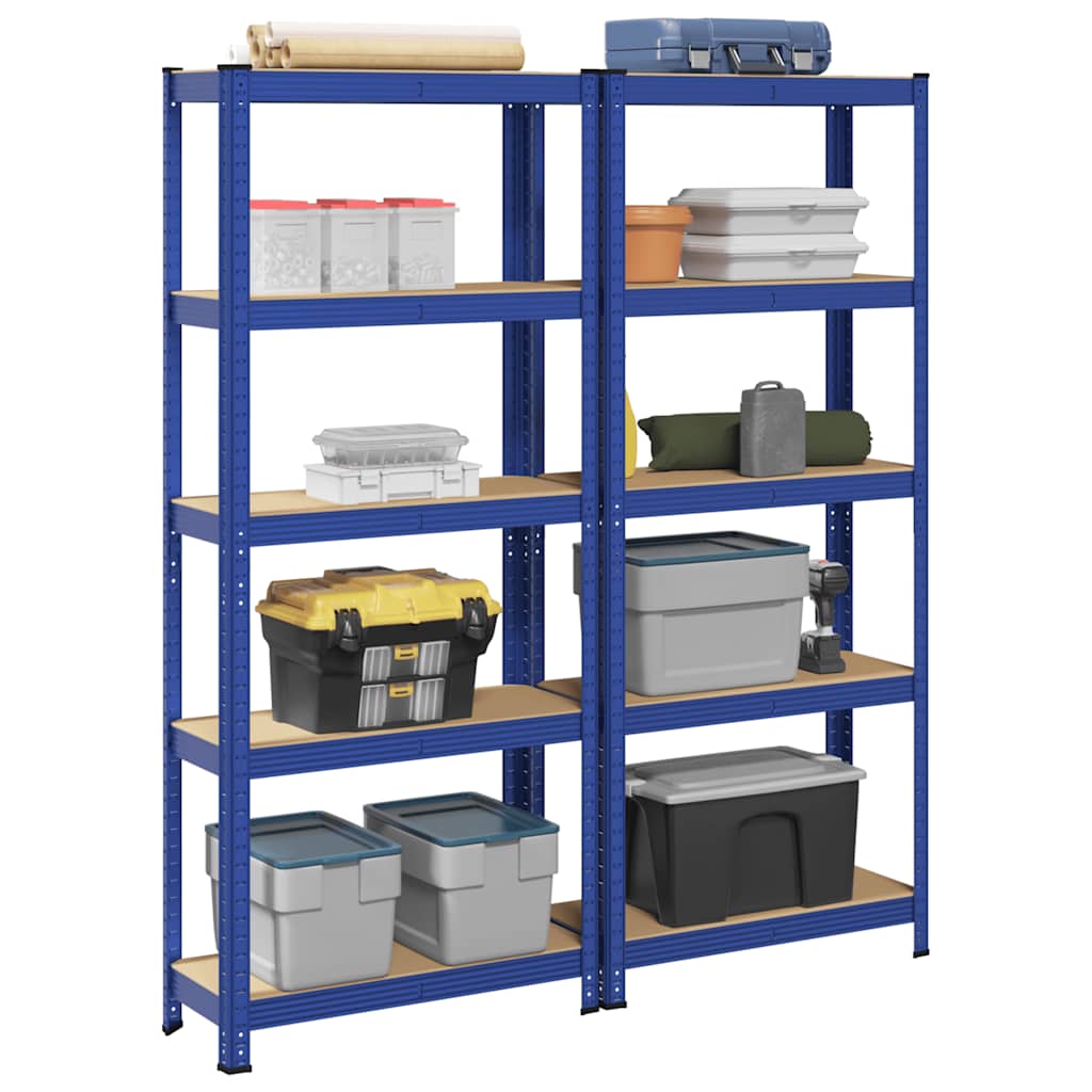 4-Layer Storage Shelves 4 Pcs Steel&Engineered Wood