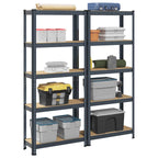 4-Layer Storage Shelves 4 Pcs Steel&Engineered Wood