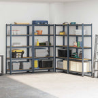 5-Layer Storage Shelves 4 pcs Anthracite Steel&Engineered Wood
