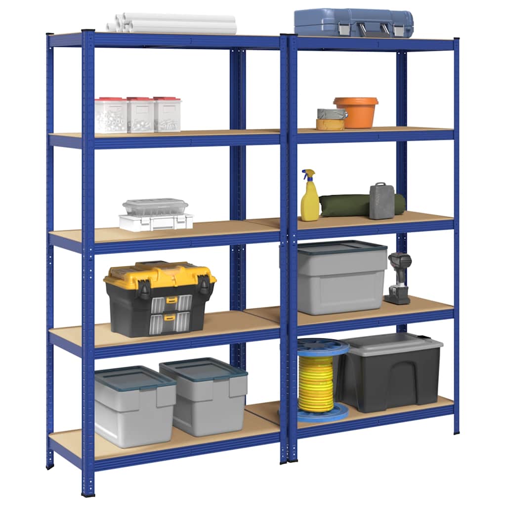 4-Layer Storage Shelves 4 Pcs Steel&Engineered Wood