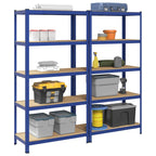 4-Layer Storage Shelves 4 Pcs Steel&Engineered Wood