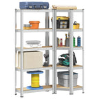 3 Piece 5-Layer Shelves Set Steel&Engineered Wood