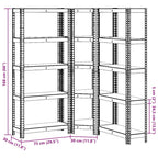 3 Piece 5-Layer Shelves Set Steel&Engineered Wood