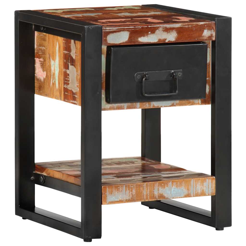 Bedside Cabinet Multicolour 35x34x45 cm Solid Wood Reclaimed