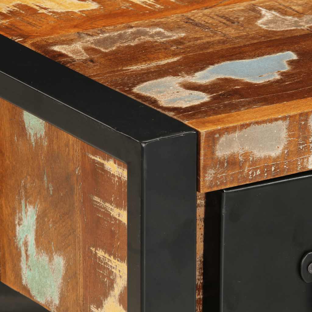 Bedside Cabinet Multicolour 35x34x45 cm Solid Wood Reclaimed