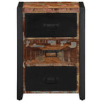 Drawer Cabinet Multicolour 50x35x70 cm Solid Wood Reclaimed
