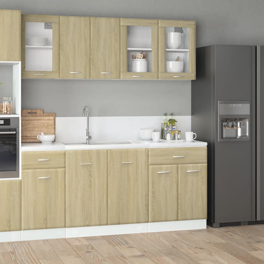 4 Piece Kitchen Cabinet Set Lyon Engineered Wood