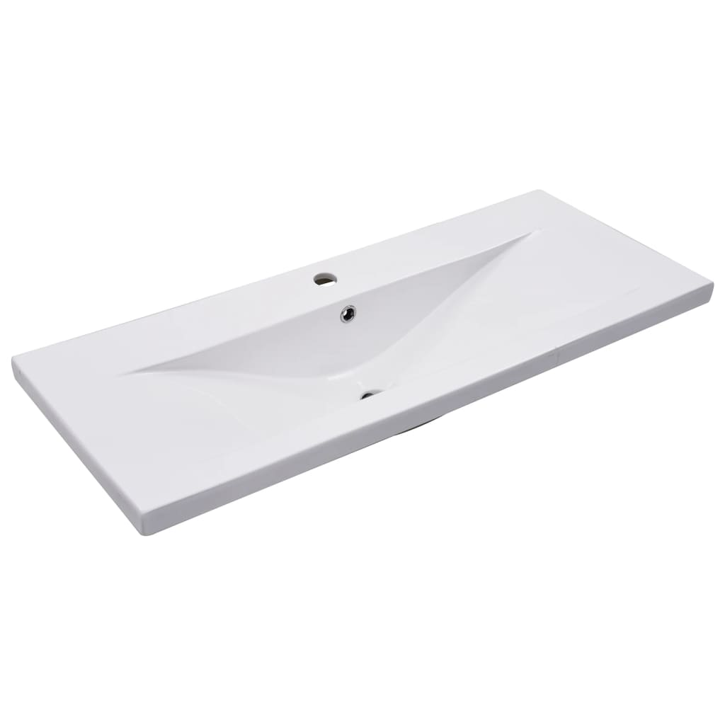 2 Piece Bathroom Furniture Set Ceramic and Engineered Wood