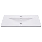 2 Piece Bathroom Furniture Set Ceramic and Engineered Wood