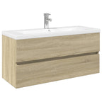 2 Piece Bathroom Furniture Set Ceramic and Engineered Wood