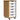 Rolling Cabinet with Drawers MOSS Honey Brown Solid Wood Pine