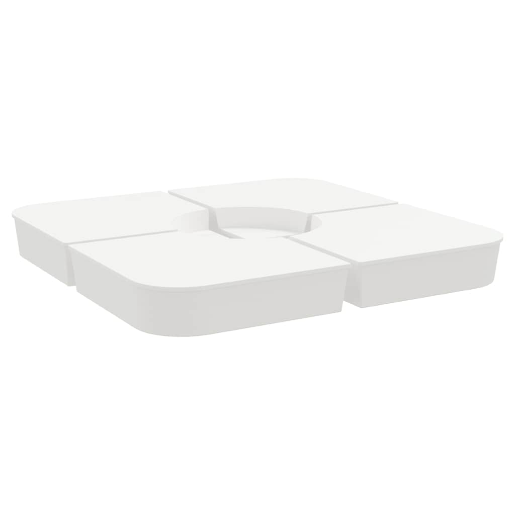 4 Piece Parasol Base Set for Cross Stand Parasol 100 kg PP