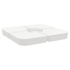 4 Piece Parasol Base Set for Cross Stand Parasol 100 kg PP