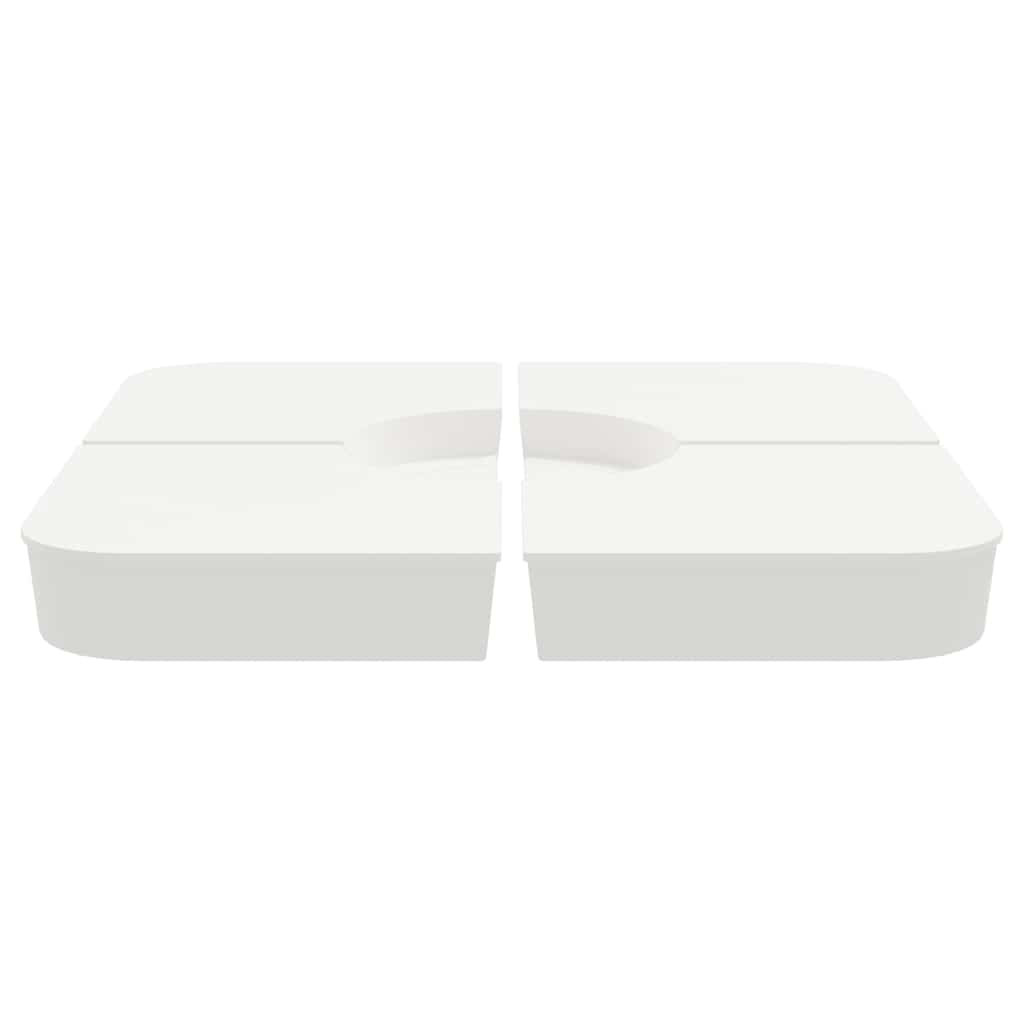 4 Piece Parasol Base Set for Cross Stand Parasol 100 kg PP