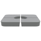 4 Piece Parasol Base Set for Cross Stand Parasol 100 kg PP