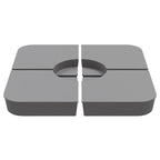 4 Piece Parasol Base Set for Cross Stand Parasol 100 kg PP