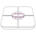 4 Piece Parasol Base Set for Cross Stand Parasol 100 kg PP